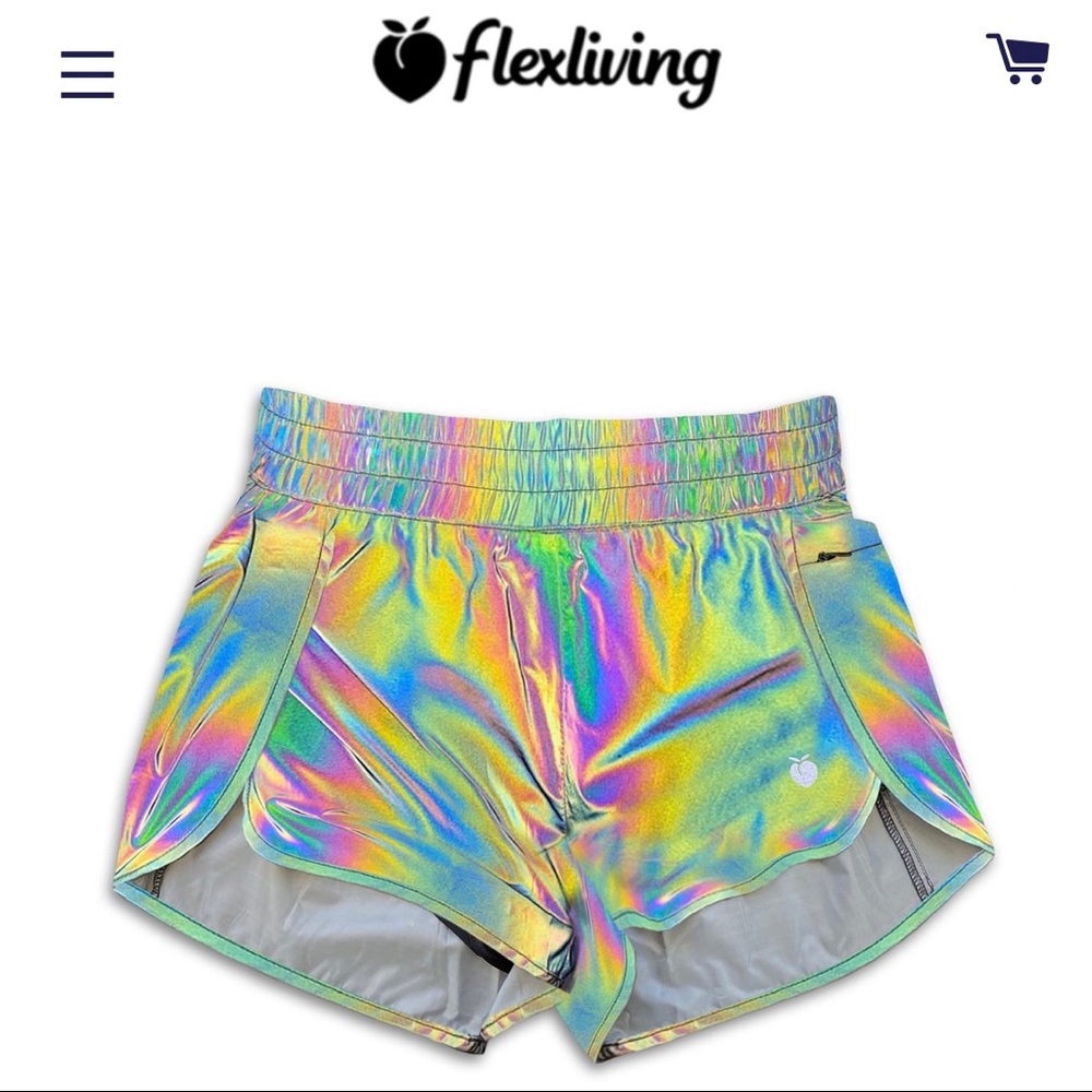 Flex living reflective track shorts